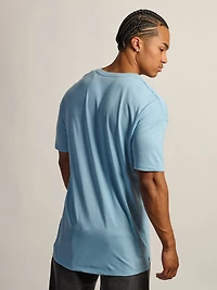 LONG FIT TEE - BABY BLUE
