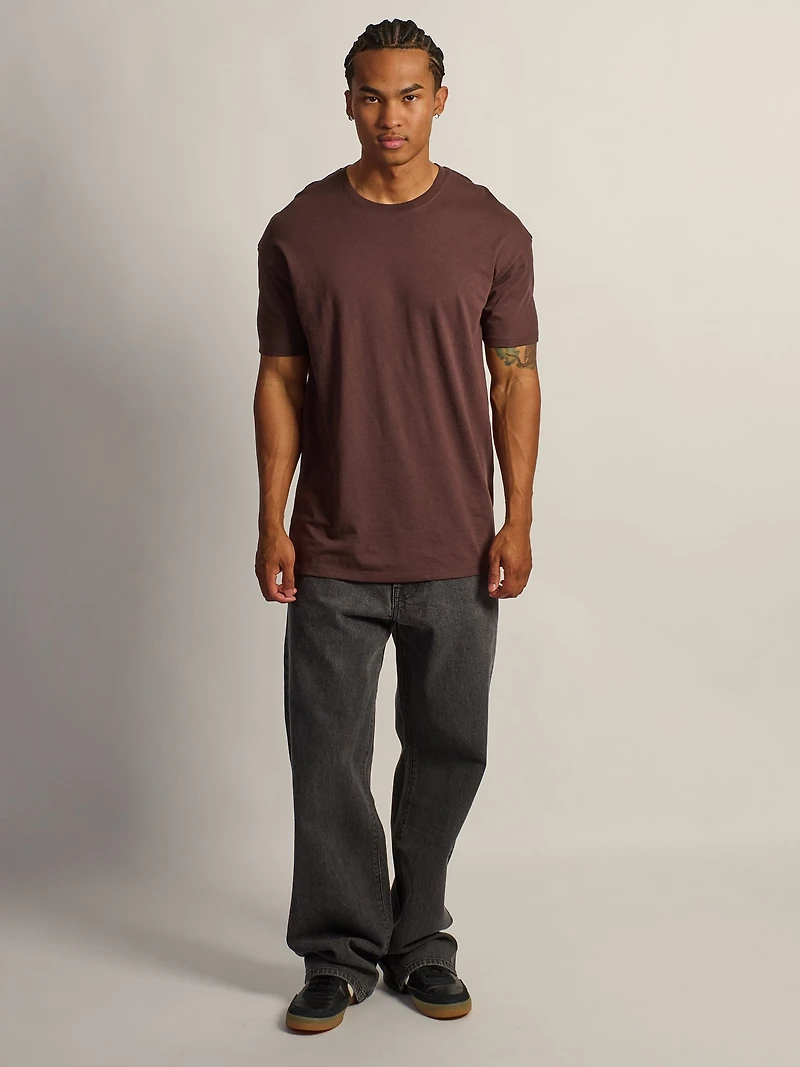 LONG FIT TEE - CHOCOLATE