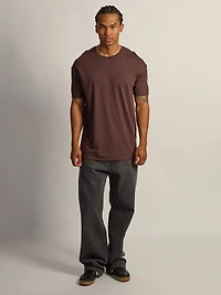 LONG FIT TEE - CHOCOLATE