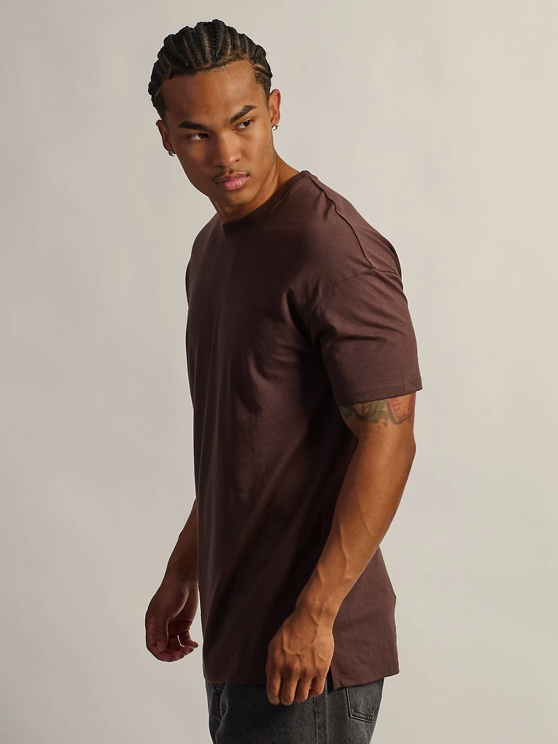 LONG FIT TEE - CHOCOLATE