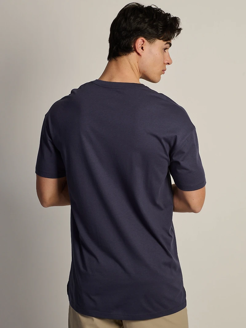 LONG FIT TEE - CHARCOAL NAVY