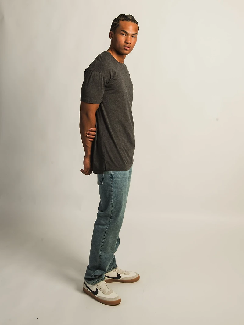 LONG FIT TEE - DARK GREY