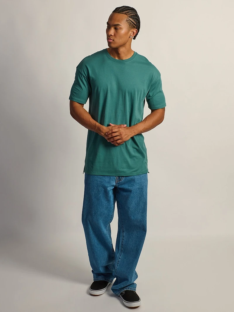 LONG FIT TEE - DARK GRN