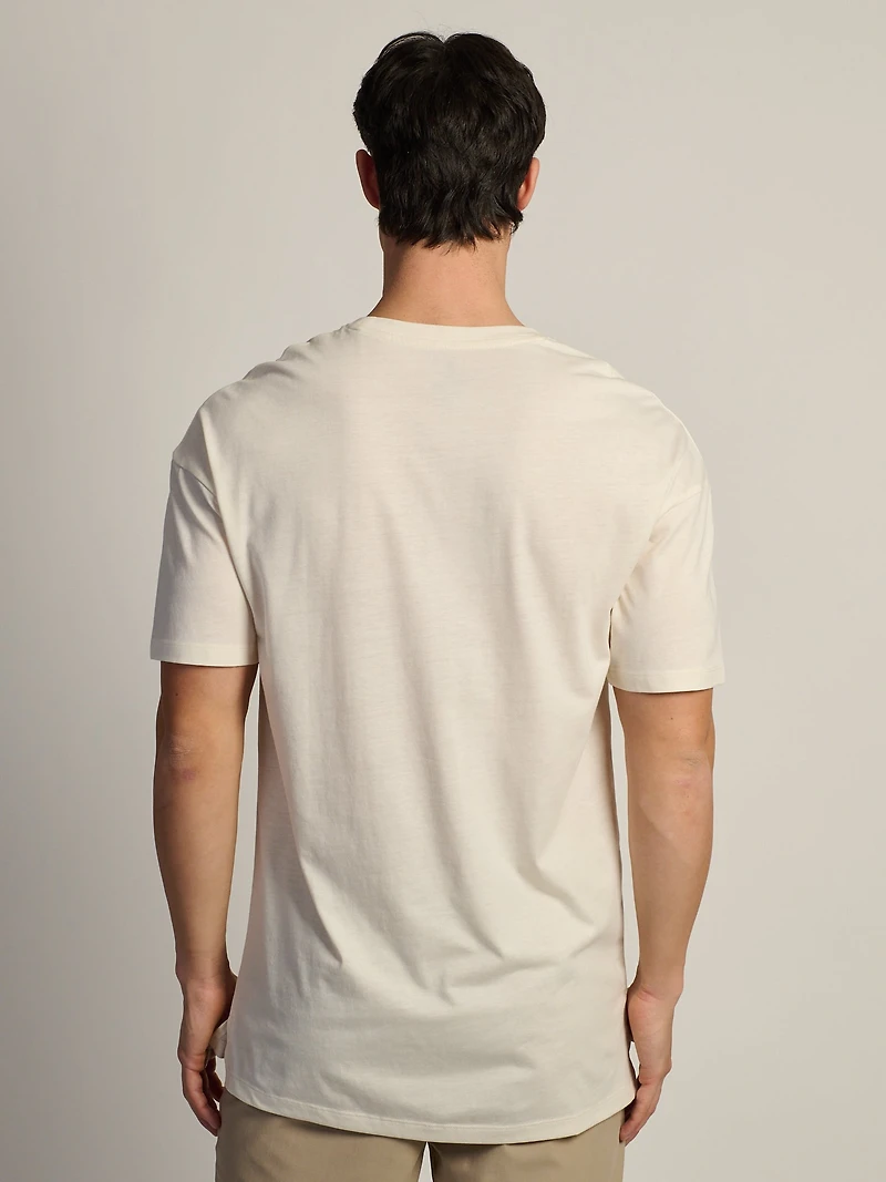 T-SHIRT LONG FIT – BLANC CASSÉ