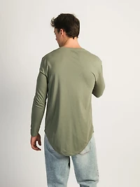LONG SLEEVE LONGLINE TEE