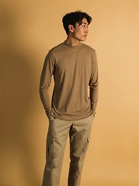 LONG SLEEVE MOCKNECK T-SHIRT - CLEARANCE