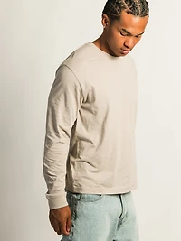 LONG SLEEVE TEE - PEBBLE