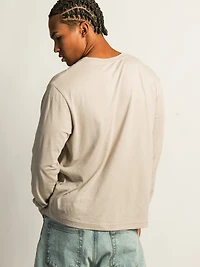 LONG SLEEVE TEE - PEBBLE