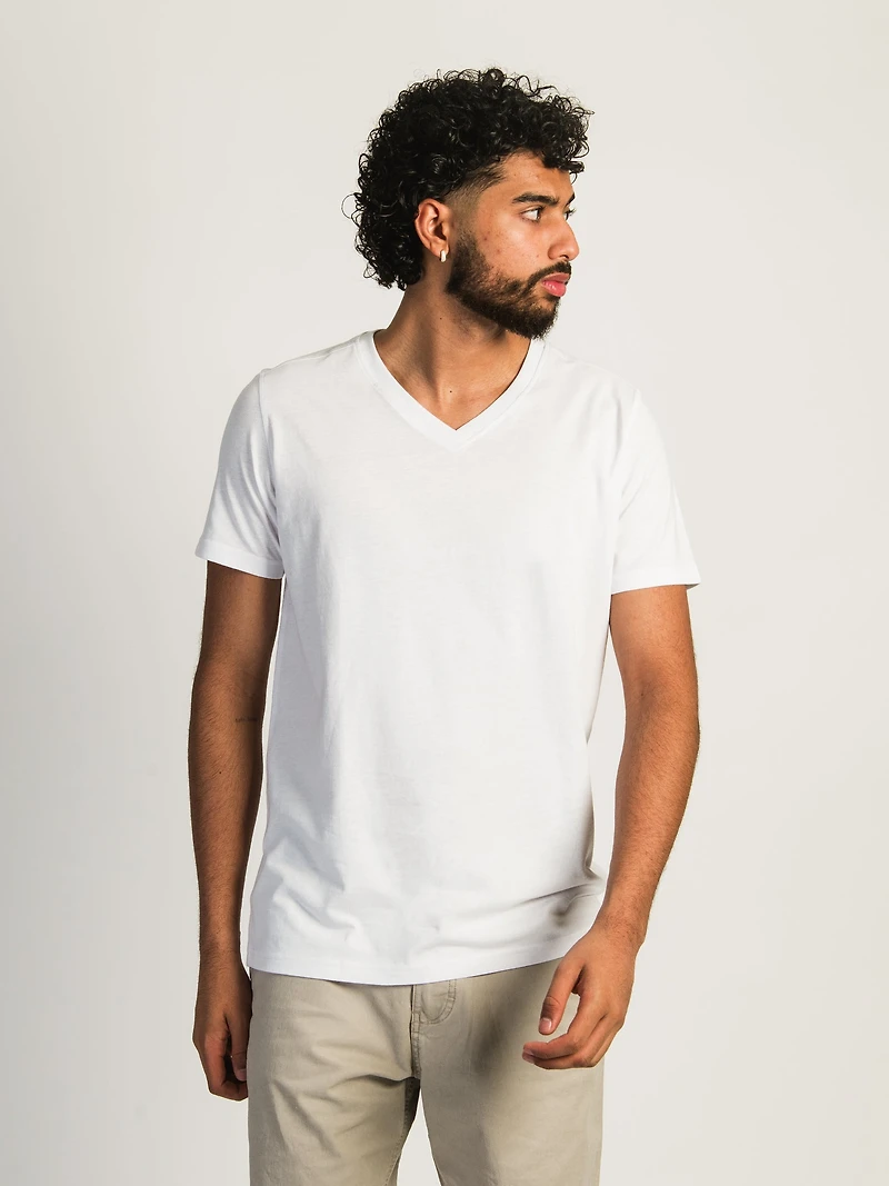 T-SHIRT À COL EN V POUR HOMMES