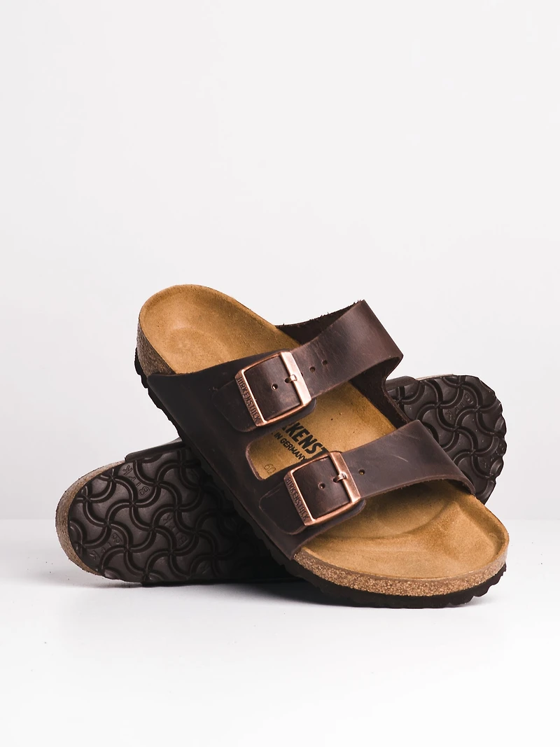 SANDALES ARIZONA HAVANA EN CUIR HUILÉ POUR HOMME