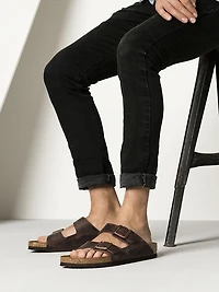 SANDALES ARIZONA HAVANA EN CUIR HUILÉ POUR HOMME