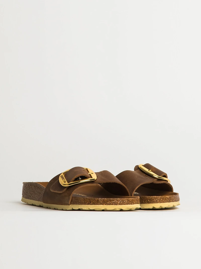 WOMENS BIRKENSTOCK MADRID BIG BUCKLE OILED LEATHER SANDALS - MEDIUM/NA