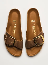 WOMENS BIRKENSTOCK MADRID BIG BUCKLE OILED LEATHER SANDALS - MEDIUM/NA