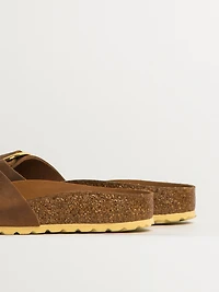 WOMENS BIRKENSTOCK MADRID BIG BUCKLE OILED LEATHER SANDALS - MEDIUM/NA