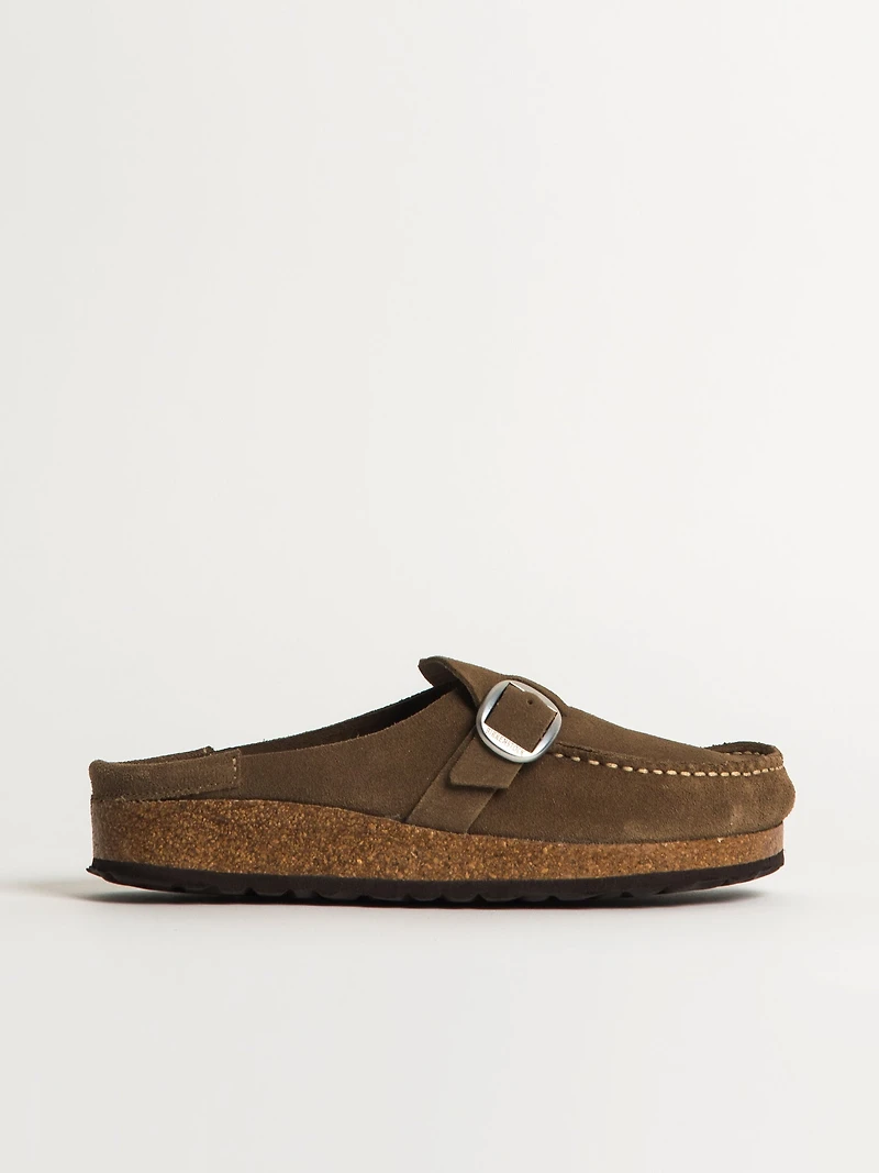WOMENS BIRKENSTOCK BUCKLEY SUEDE NARROW - TAUPE