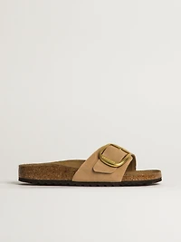 WOMENS BIRKENSTOCK MADRID BIG BUCKLE NUBUCK SANDAL - SAND