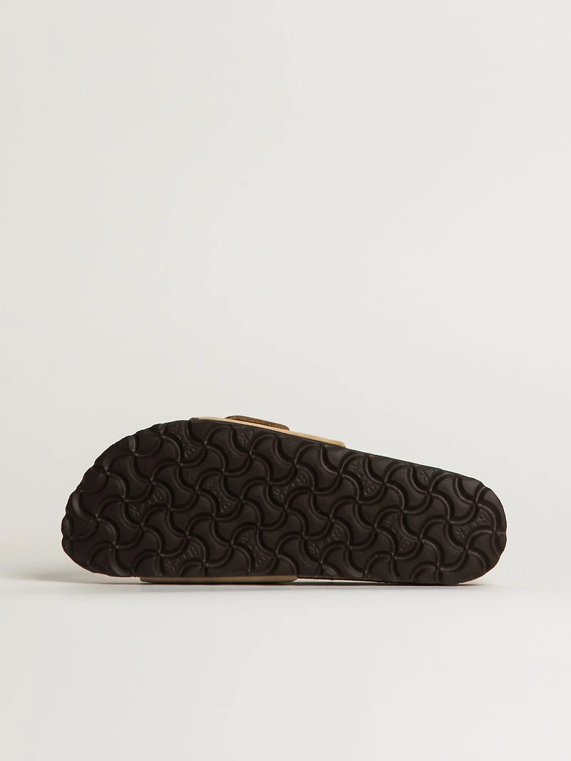 WOMENS BIRKENSTOCK MADRID BIG BUCKLE NUBUCK SANDAL - SAND