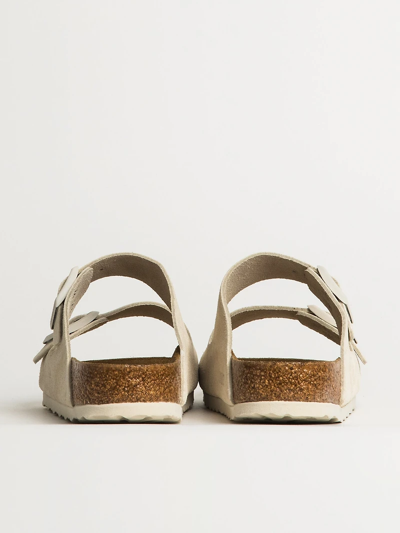WOMENS BIRKENSTOCK ARIZONA SOFT FOOTBED SUEDE SANDALS - REGULAR ANTI