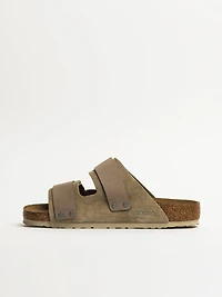 MENS BIRKENSTOCK UJI SUEDE NUBUCK SANDALS - REGULAR TAUPE