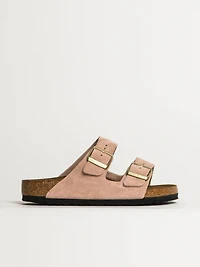 WOMENS BIRKENSTOCK ARIZONA SUEDE SANDALS - REGULAR LIGHT ROSE