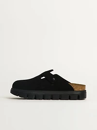 WOMENS BIRKENSTOCK BOSTON CHUNKY SUEDE - BLACK