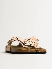 SANDALES BIRKENSTOCK GIZEH FLOWER EN CUIR POUR FEMMES - ROSE CLAIR