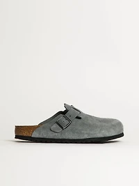 HOMMES BIRKENSTOCK BOSTON SOFT FOOTBED SANDALES EN DAIM