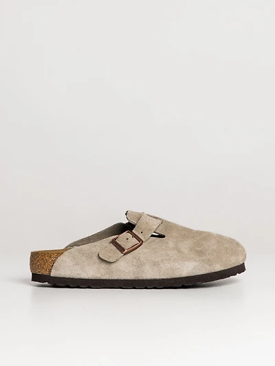 WOMENS BIRKENSTOCK BOSTON SOFT FOOTBED CLOGS - REGULAR TAUPE