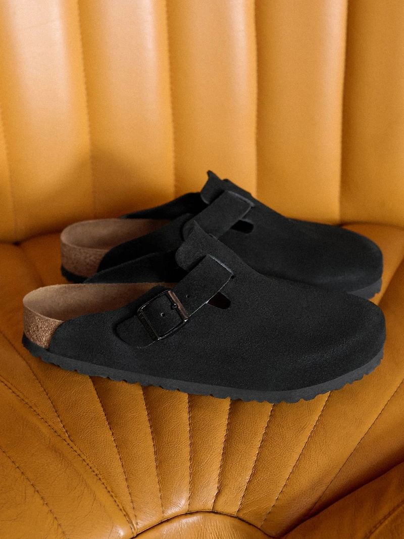 SABOTS BIRKENSTOCK BOSTON POUR HOMMES - NOIR