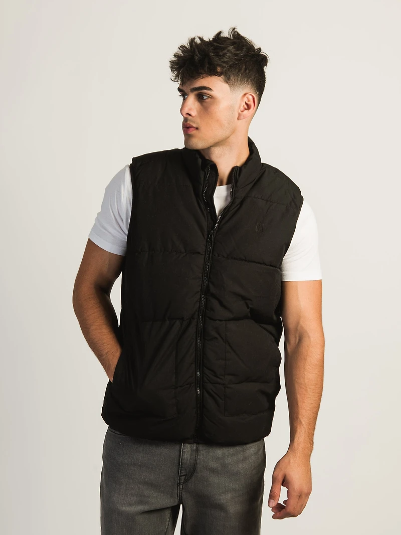 BLEND PUFFER VEST - BLACK CLEARANCE