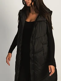 B.YOUNG BOMINA LONG HOODED PUFF VEST - CLEARANCE