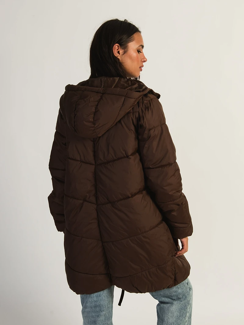 B.YOUNG BOMINA LONG PUFFER JACKET CAFE - CLEARANCE