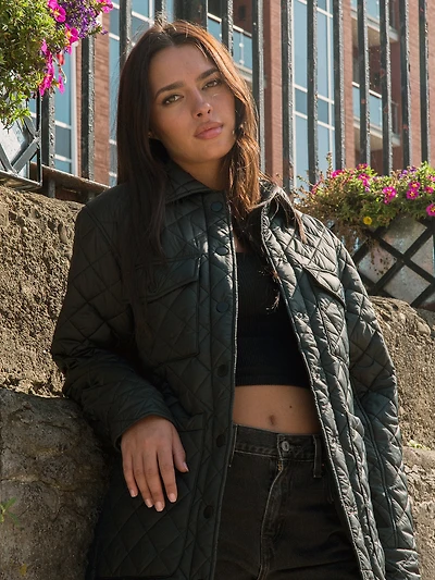 B.YOUNG ALETTA QUILTED PUFF SHIRT JACKET - CLEARANCE