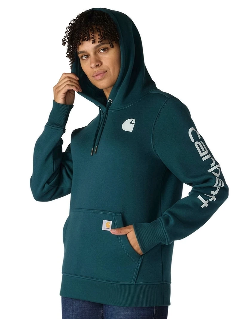PULL OVER À CAPUCHE AVEC LOGO CARHARTT - GREENSTONE
