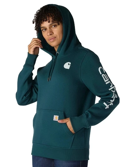 PULL OVER À CAPUCHE AVEC LOGO CARHARTT - GREENSTONE