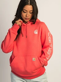 PULL OVER À CAPUCHE AVEC LOGO CARHARTT - SAUMON