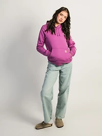 HOODIE CARHARTT LOGO SUR MANCHE - ROSE CLAIR