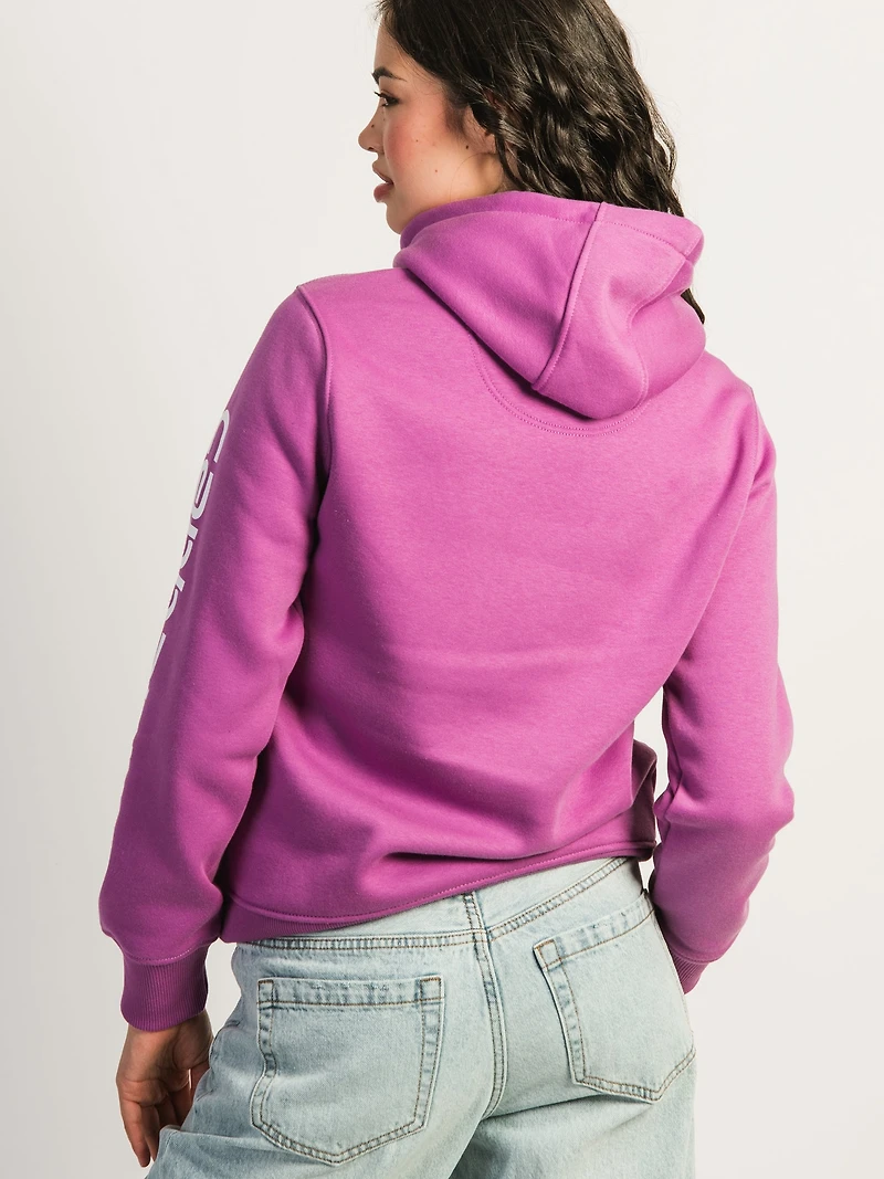 HOODIE CARHARTT LOGO SUR MANCHE - ROSE CLAIR