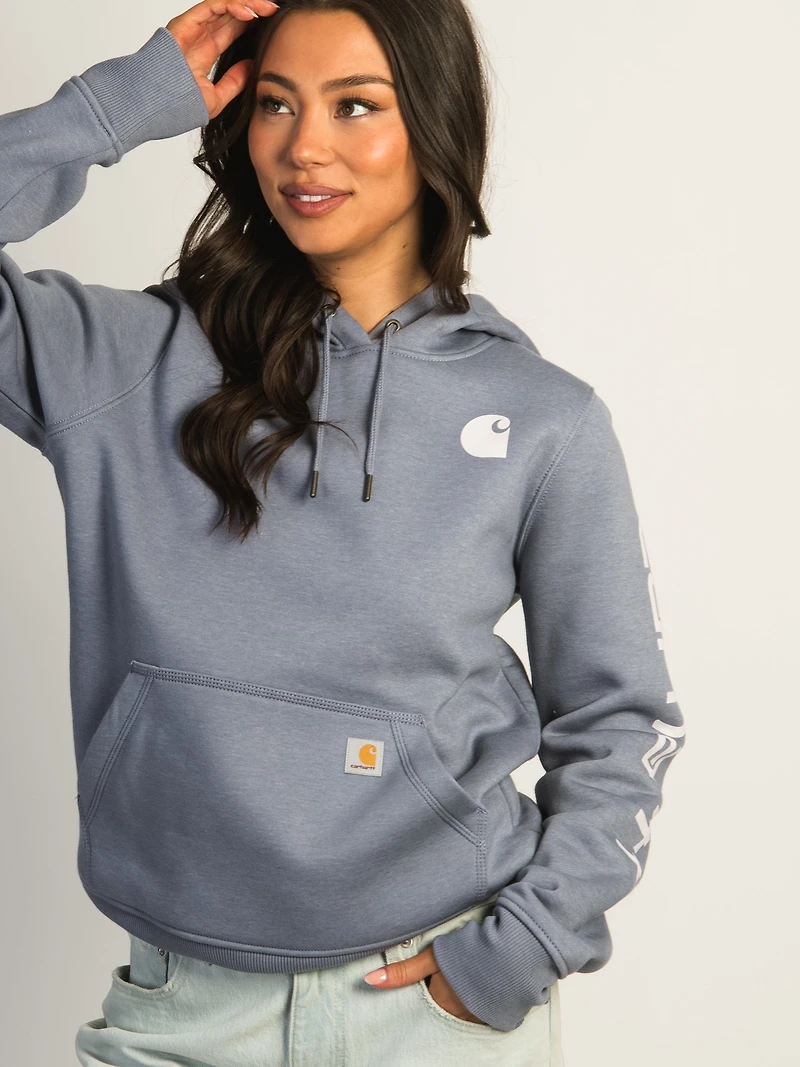PULL OVER À CAPUCHE AVEC LOGO CARHARTT - WISTERIA