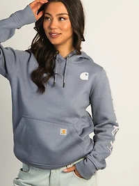 PULL OVER À CAPUCHE AVEC LOGO CARHARTT - WISTERIA