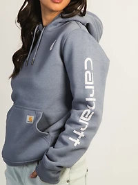 PULL OVER À CAPUCHE AVEC LOGO CARHARTT - WISTERIA