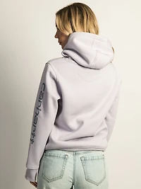 CARHARTT LOGO SLEEVE PULL OVER HOODIE - MICA