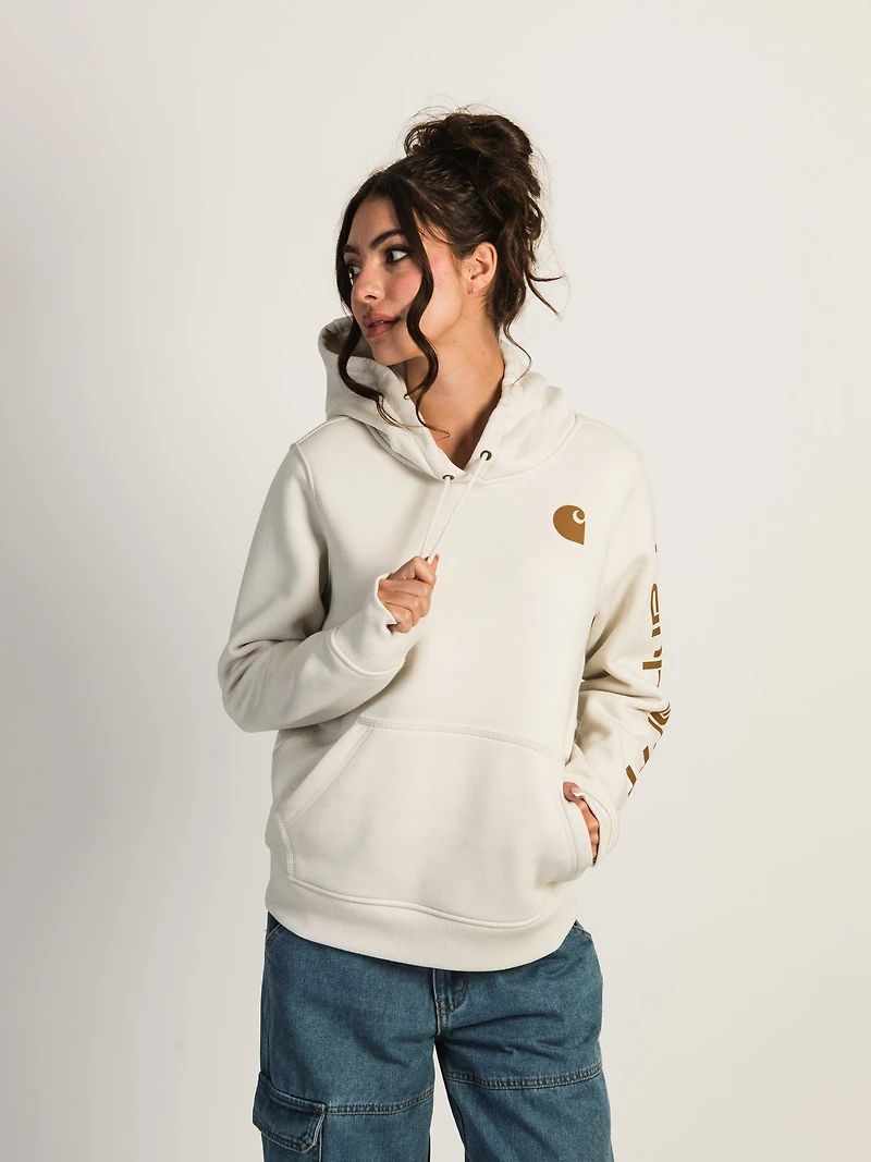 SWEAT À CAPUCHE CARHARTT LOGO SUR MANCHE