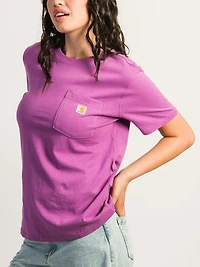 CARHARTT WORKWEAR POCKET T-SHIRT - CHERRY