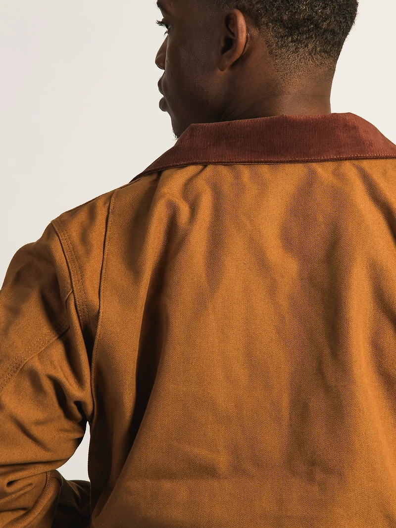 CARHARTT RELAXED FIT LINED DETRIOT JACKET - BROWN