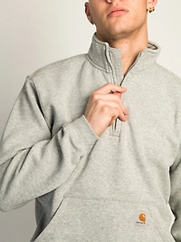 CARHARTT LOOSE FIT MIDWGHT QUARTER ZIP MOCK NECK - HEATHER GREY