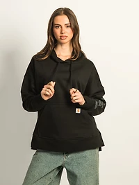 CARHARTT OVERSIZED MIDWEIGHT HEART GRAPHIC HOODIE - NOIR
