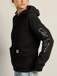 CARHARTT SAWYER SCRIPT LOGO SWEATER - BLACK