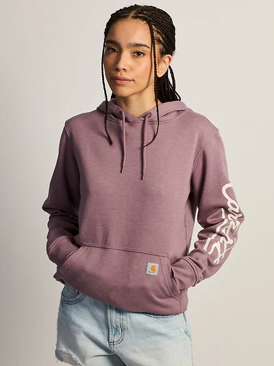 CARHARTT SAWYER SCRIPT LOGO SWEATER - BERRY