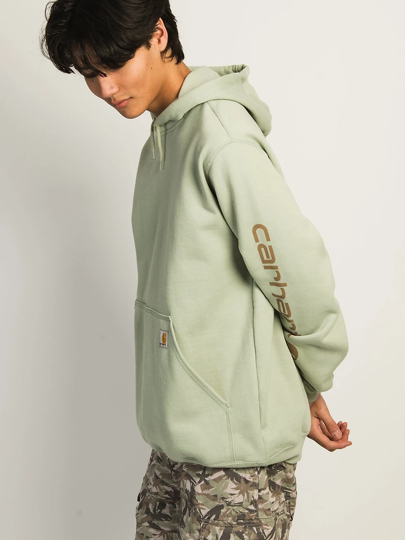 CARHARTT LOGO SLEEVE GRAPHIC PULL OVER HOODIE